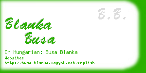 blanka busa business card